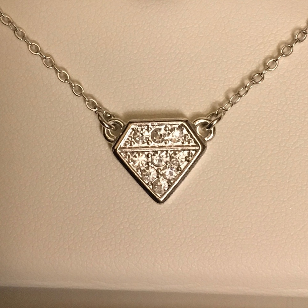 Kensie Crystal Diamond-Shaped Necklace